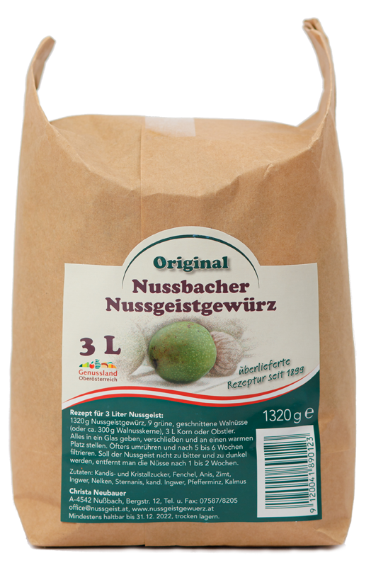 Nussgeistgewürz 3 Liter